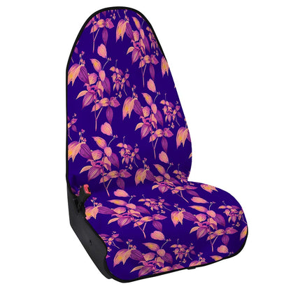 Purple Tropical Hawaiian Pattern Print Waterproof Car Seat Cover