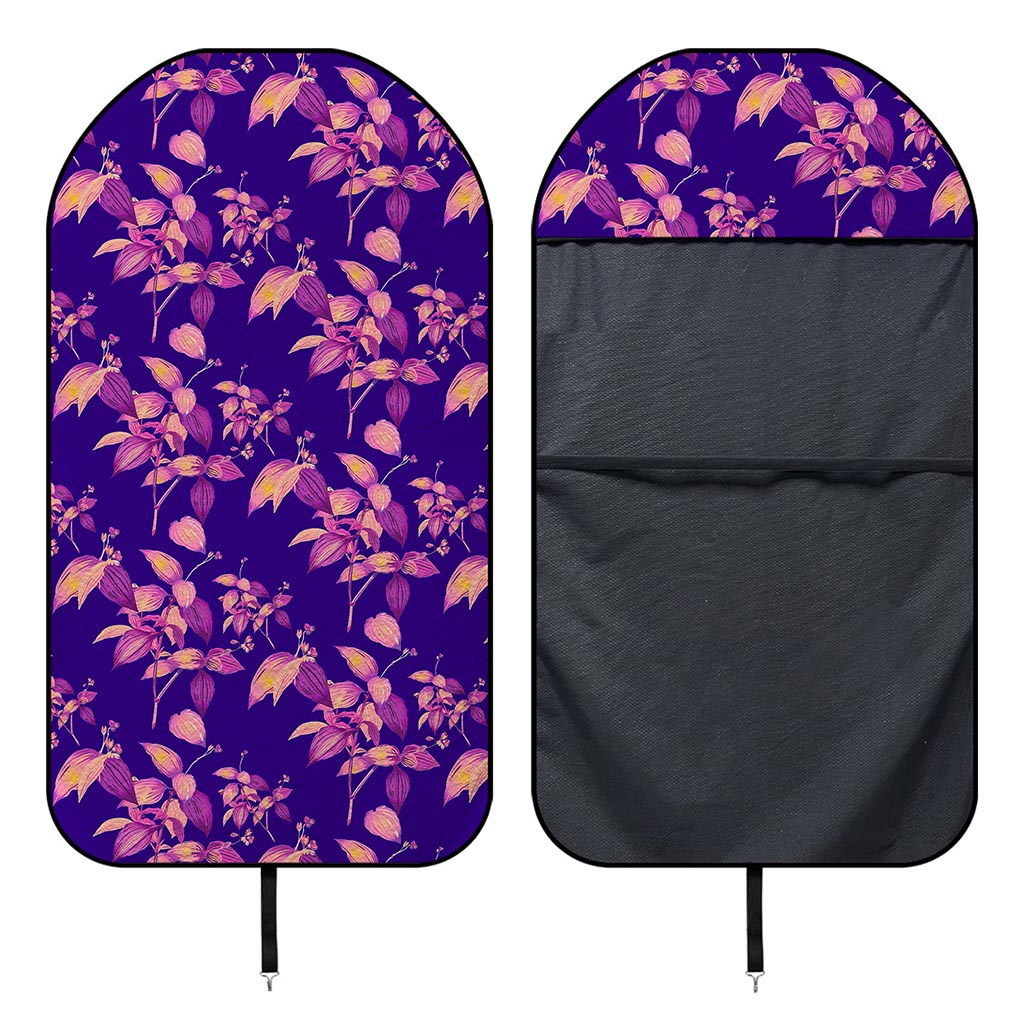 Purple Tropical Hawaiian Pattern Print Waterproof Car Seat Cover