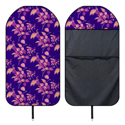 Purple Tropical Hawaiian Pattern Print Waterproof Car Seat Cover