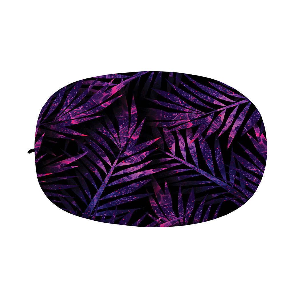 Purple Tropical Leaves Print Car Side Mirror Covers