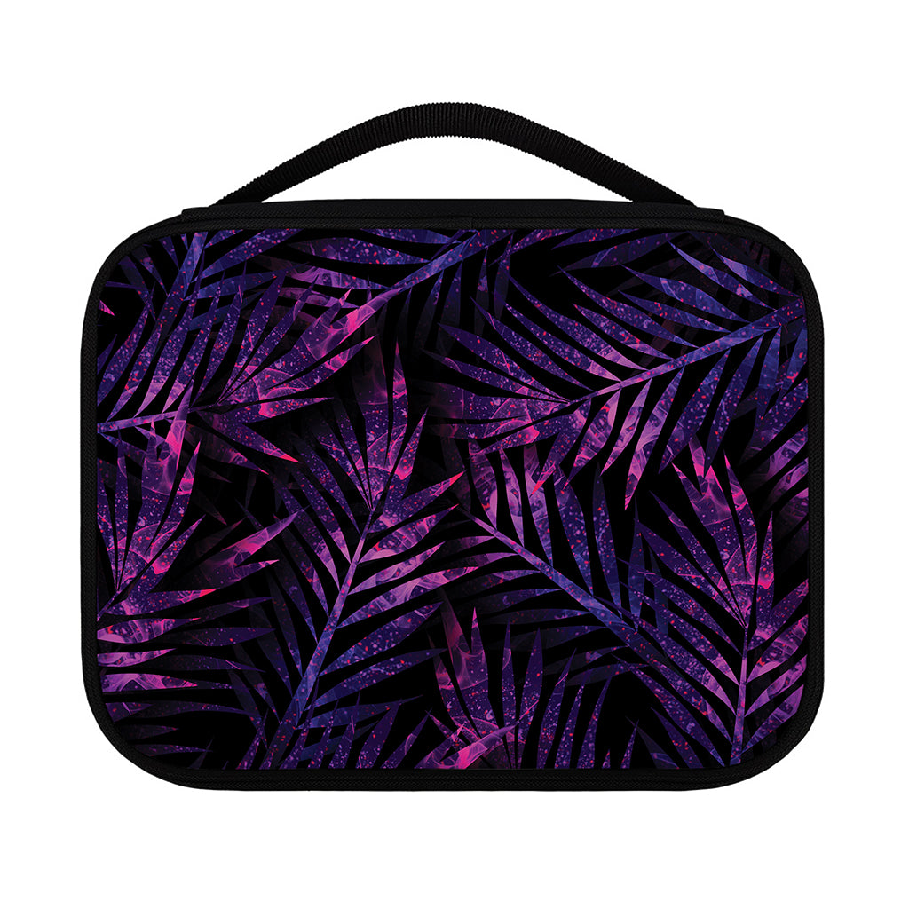 Purple Tropical Leaves Print Classic Bible Case