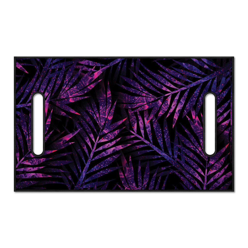 Purple Tropical Leaves Print Golf Cart Seat Cover