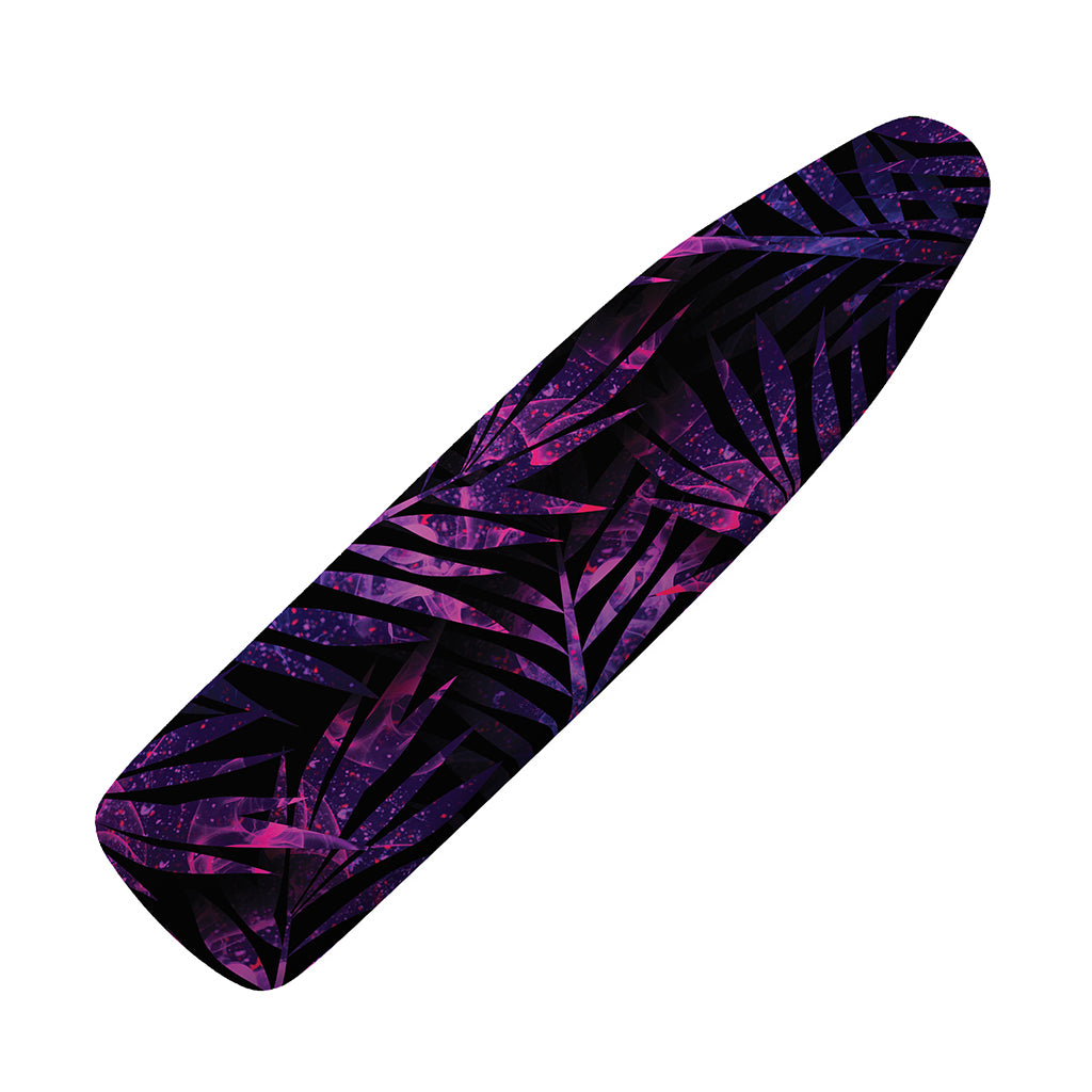 Purple Tropical Leaves Print Ironing Board Cover