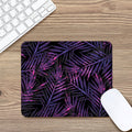 Purple Tropical Leaves Print Mouse Pad