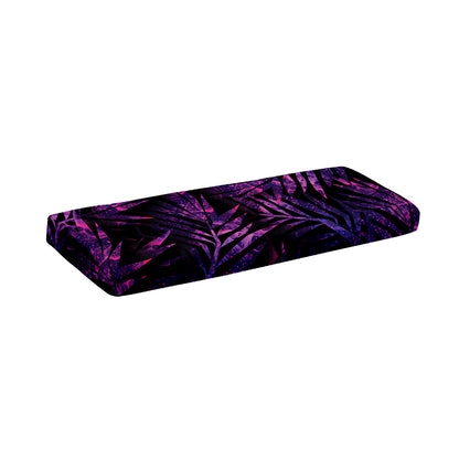 Purple Tropical Leaves Print Piano Keyboard Cover