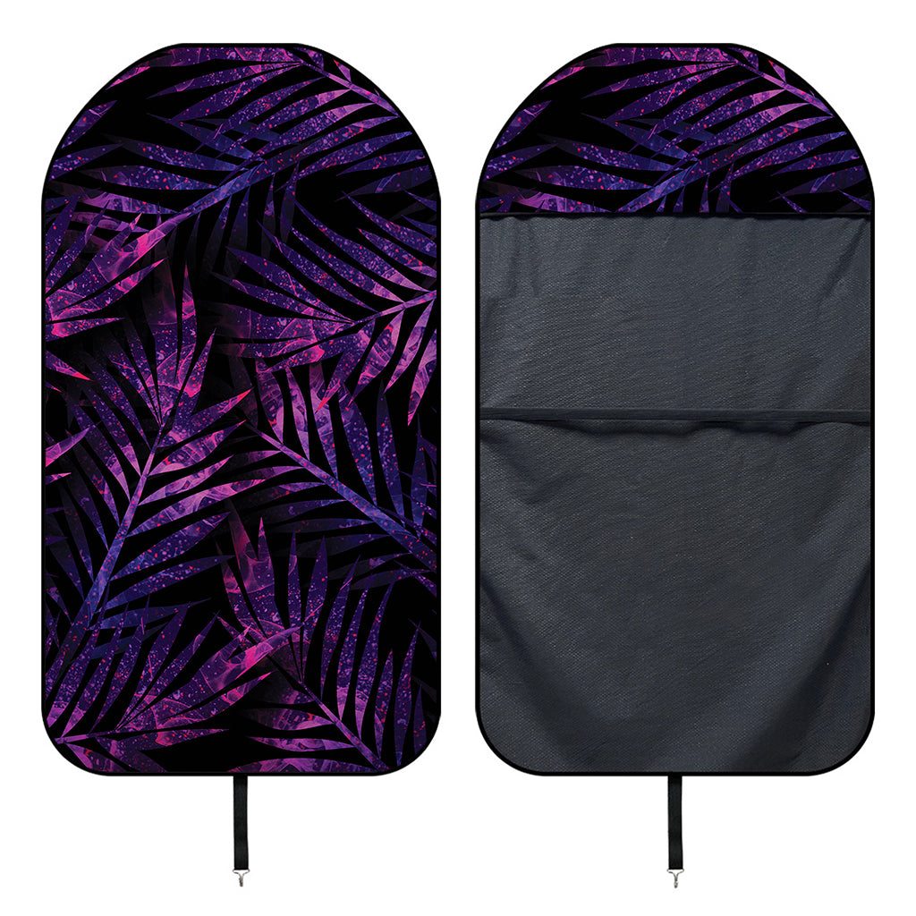 Purple Tropical Leaves Print Waterproof Car Seat Cover