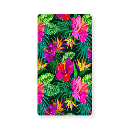 Purple Tropical Pattern Print Baby Crib Sheet
