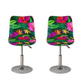 Purple Tropical Pattern Print Bar Stool Covers