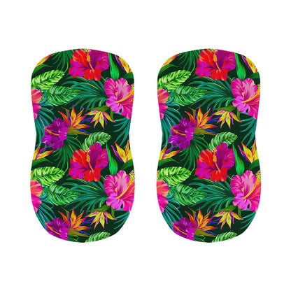 Purple Tropical Pattern Print Bar Stool Covers