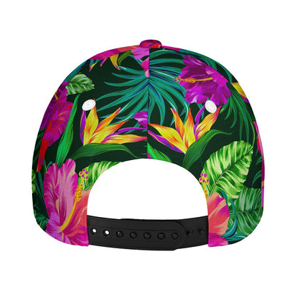 Purple Tropical Pattern Print Baseball Cap