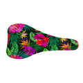 Purple Tropical Pattern Print Bicycle Seat Cover
