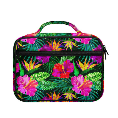 Purple Tropical Pattern Print Briefcase Bible Bag