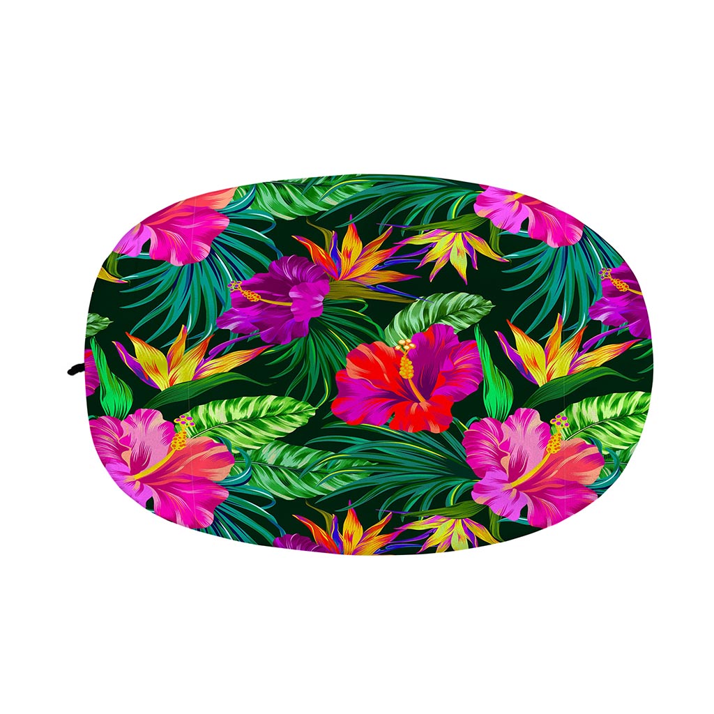 Purple Tropical Pattern Print Car Side Mirror Covers
