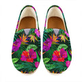 Purple Tropical Pattern Print Casual Shoes