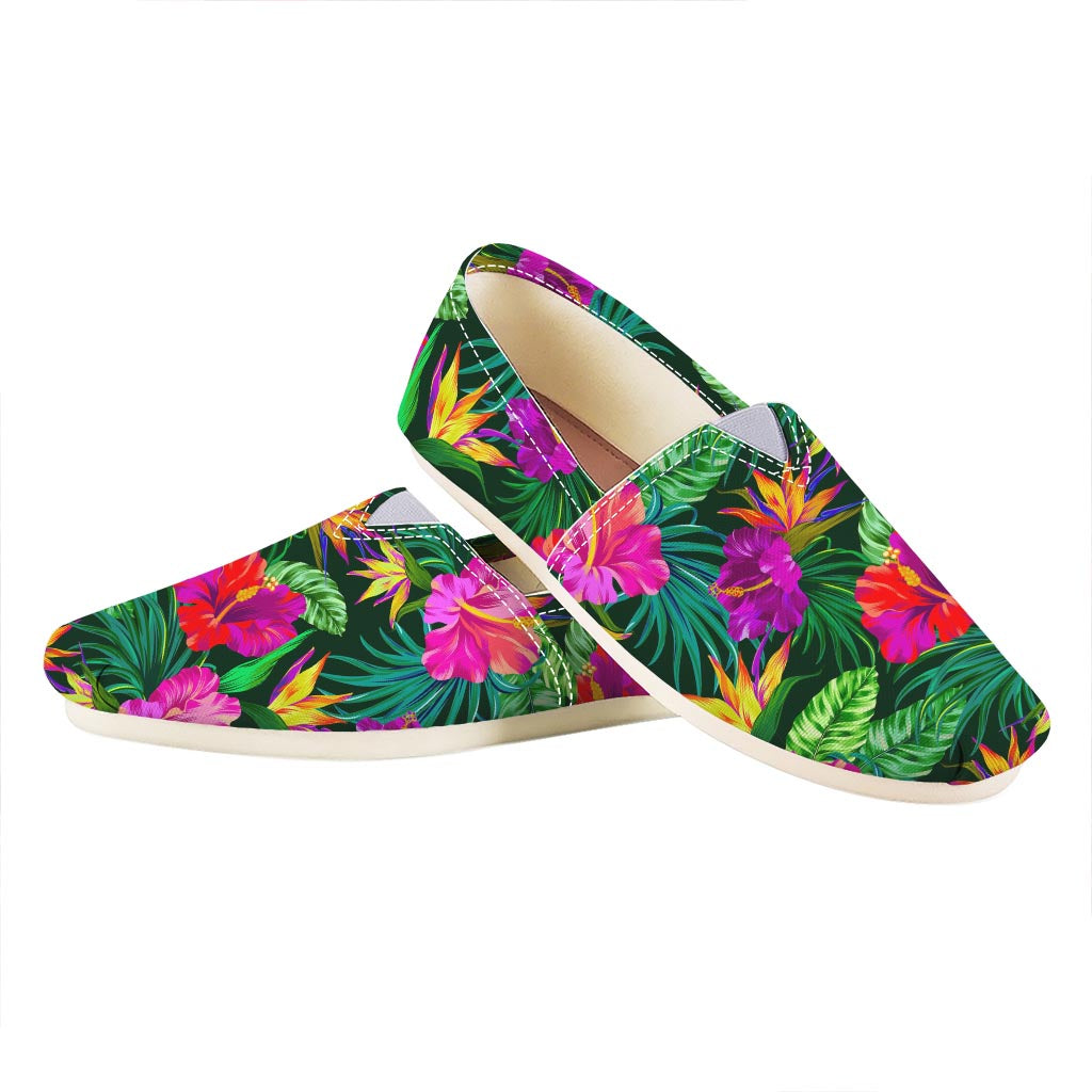 Purple Tropical Pattern Print Casual Shoes
