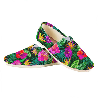 Purple Tropical Pattern Print Casual Shoes