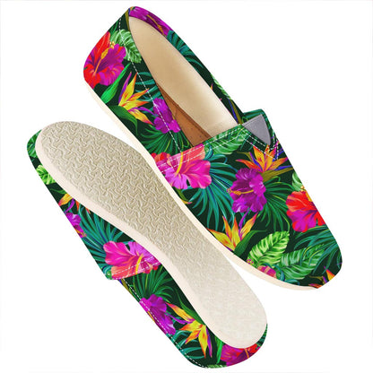 Purple Tropical Pattern Print Casual Shoes