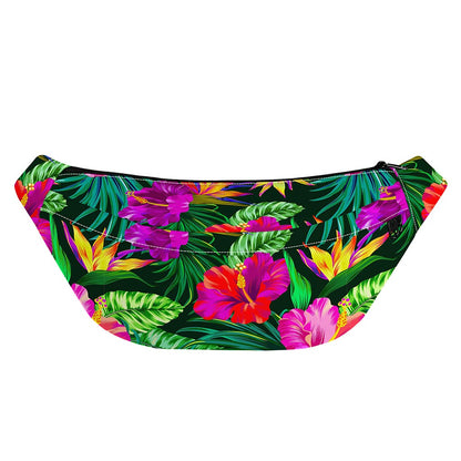 Purple Tropical Pattern Print Fanny Pack