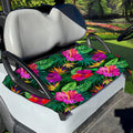 Purple Tropical Pattern Print Golf Cart Seat Cover