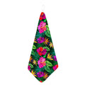 Purple Tropical Pattern Print Hand Towel