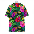 Purple Tropical Pattern Print Hawaiian Shirt