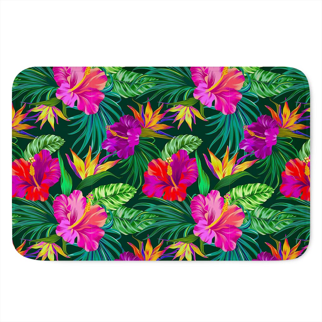 Purple Tropical Pattern Print Indoor Door Mat