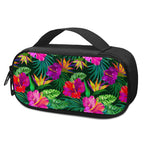 Purple Tropical Pattern Print Insulin Cooler Travel Case