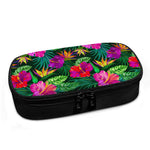 Purple Tropical Pattern Print Insulin Cooler Travel Case