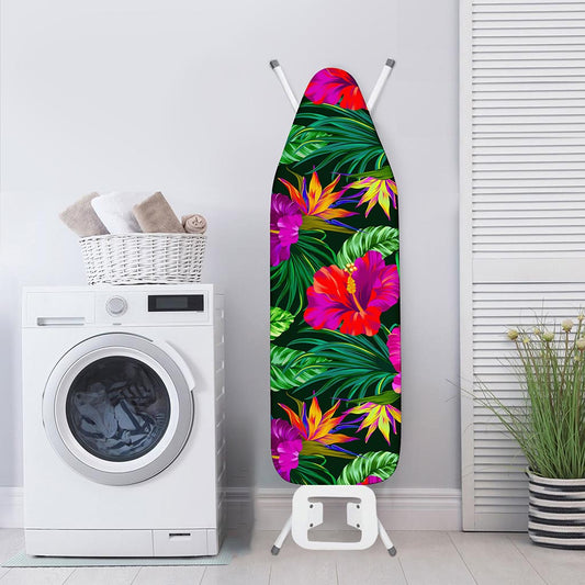 Purple Tropical Pattern Print Ironing Board Cover