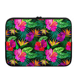 Purple Tropical Pattern Print Laptop Sleeve