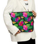 Purple Tropical Pattern Print Laptop Sleeve