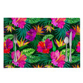 Purple Tropical Pattern Print Placemat