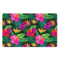 Purple Tropical Pattern Print Polyester Doormat