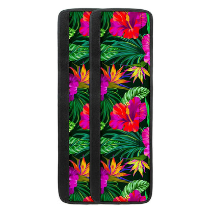 Purple Tropical Pattern Print Refrigerator Handle Covers