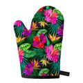 Purple Tropical Pattern Print Single Oven Mitt