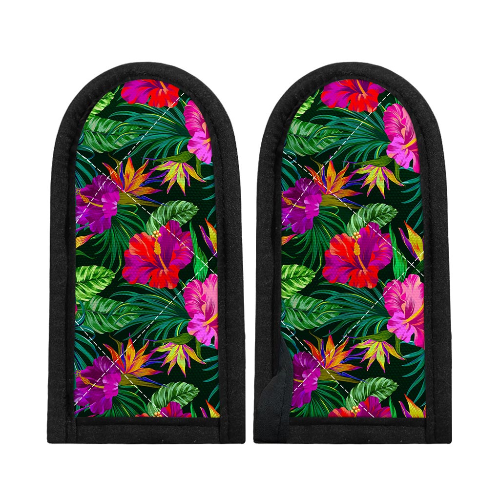 Purple Tropical Pattern Print Skillet Handle Cover