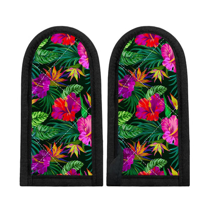 Purple Tropical Pattern Print Skillet Handle Cover