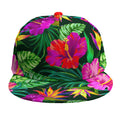 Purple Tropical Pattern Print Snapback Cap