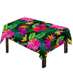 Purple Tropical Pattern Print Tablecloth