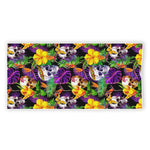 Purple Tropical Skull Pattern Print Beach Towel