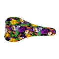 Purple Tropical Skull Pattern Print Bicycle Seat Cover