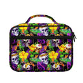 Purple Tropical Skull Pattern Print Briefcase Bible Bag