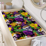 Purple Tropical Skull Pattern Print Changing Pad Cover