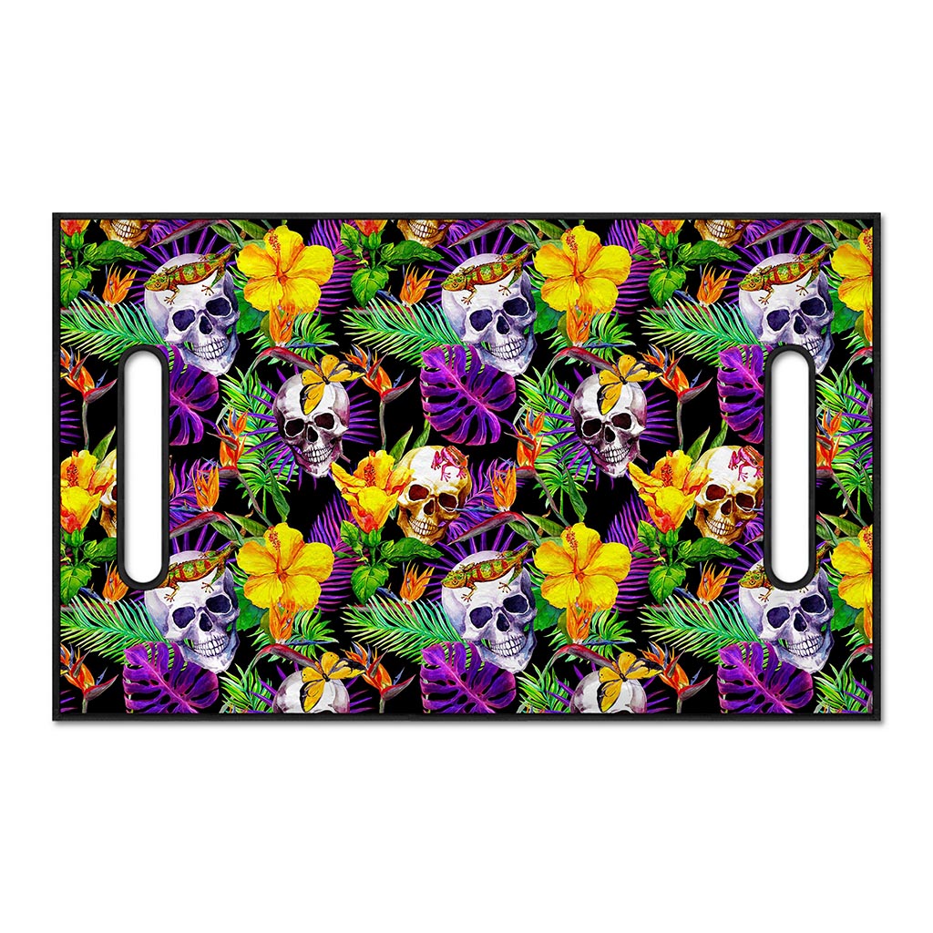 Purple Tropical Skull Pattern Print Golf Cart Seat Cover