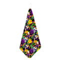 Purple Tropical Skull Pattern Print Hand Towel