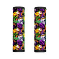 Purple Tropical Skull Pattern Print Handle Covers