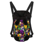 Purple Tropical Skull Pattern Print Pet Carrier Backpack