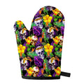 Purple Tropical Skull Pattern Print Single Oven Mitt