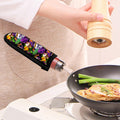 Purple Tropical Skull Pattern Print Skillet Handle Cover