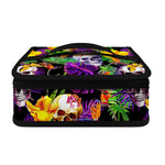 Purple Tropical Skull Pattern Print Small Lunch Bag